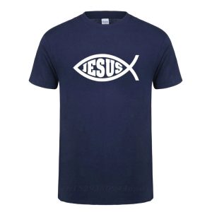Jesus Fish Print T-Shirt – Inspirational Christian Faith Tee for Men & Women