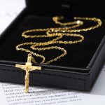 Christian Jesus Cross Necklace – Stainless Steel Choker Jewelry for Men & Women Short Description: