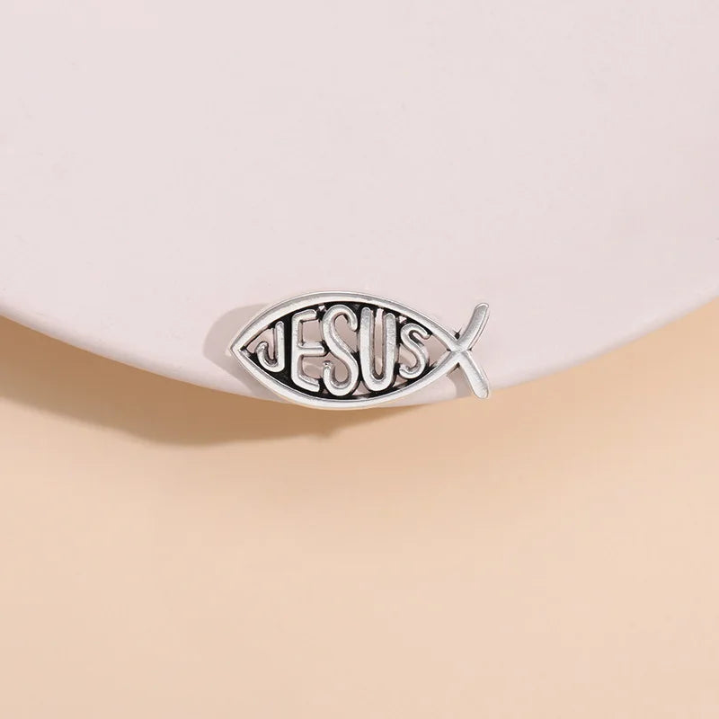 Jesus Fish Enamel Pin – Christian Brooch for Hats, Clothes, Backpacks & More - Image 3