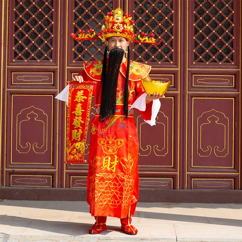 God of Wealth Cosplay Costume – Full Set with Hat for Men & Women - Image 4