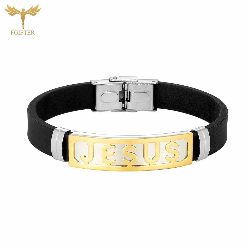 10x Heart JESUS Silicone Bracelets – Christian Catholic Orthodox Faith Wristbands - Image 3