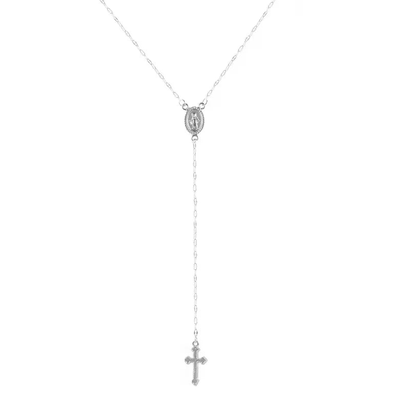 New Fashion Vintage Christian Cross Bohemia Rosary Pendant Necklace - Image 6
