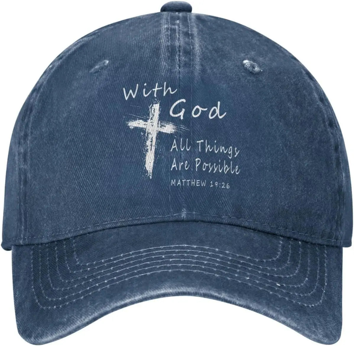 "With God All Things Are Possible" Baseball Cap – Unisex Christian Faith Hat - Image 10