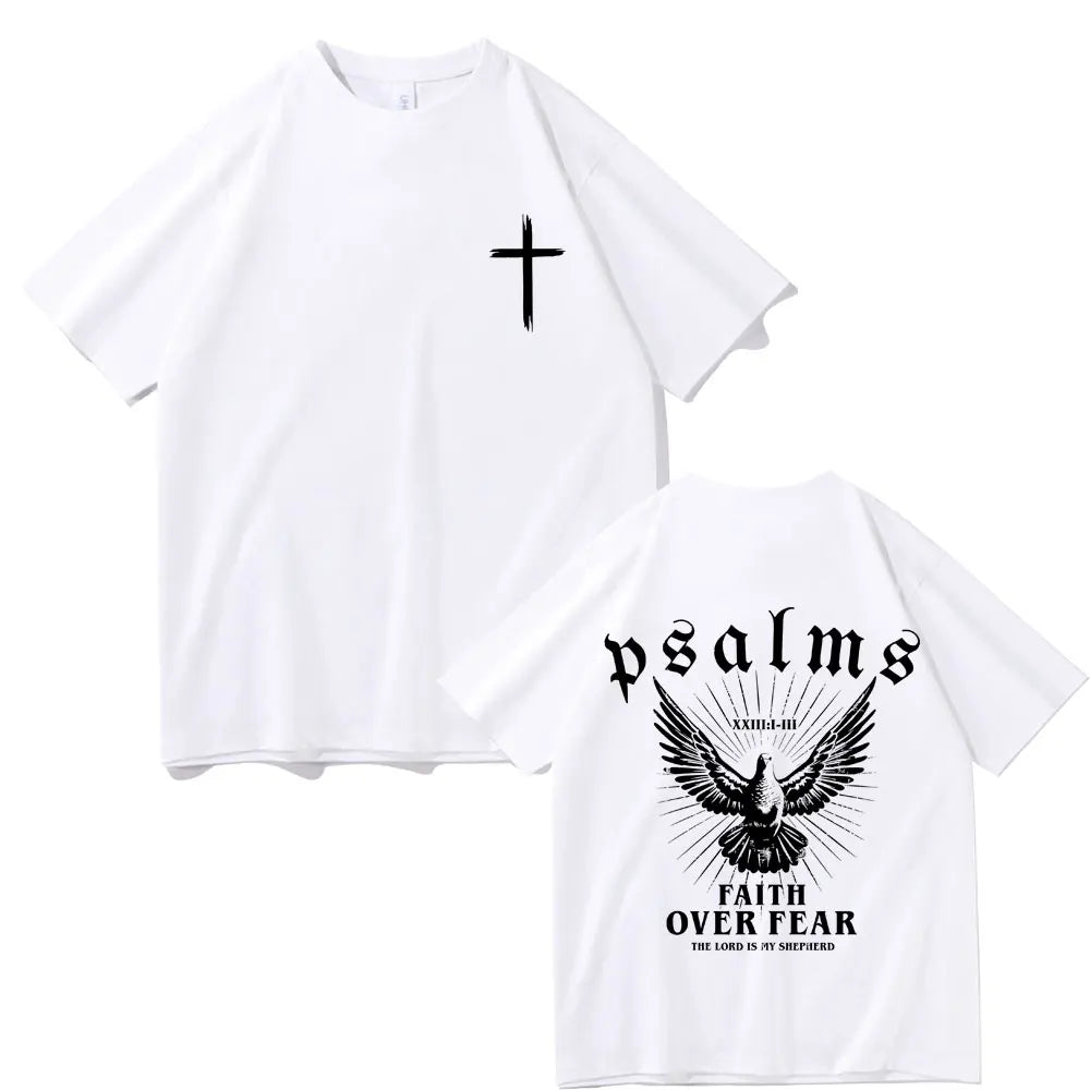 Jesus "Faith Over Fear" Dove T-Shirt – Christian Oversized Tee for Men & Women - Image 9