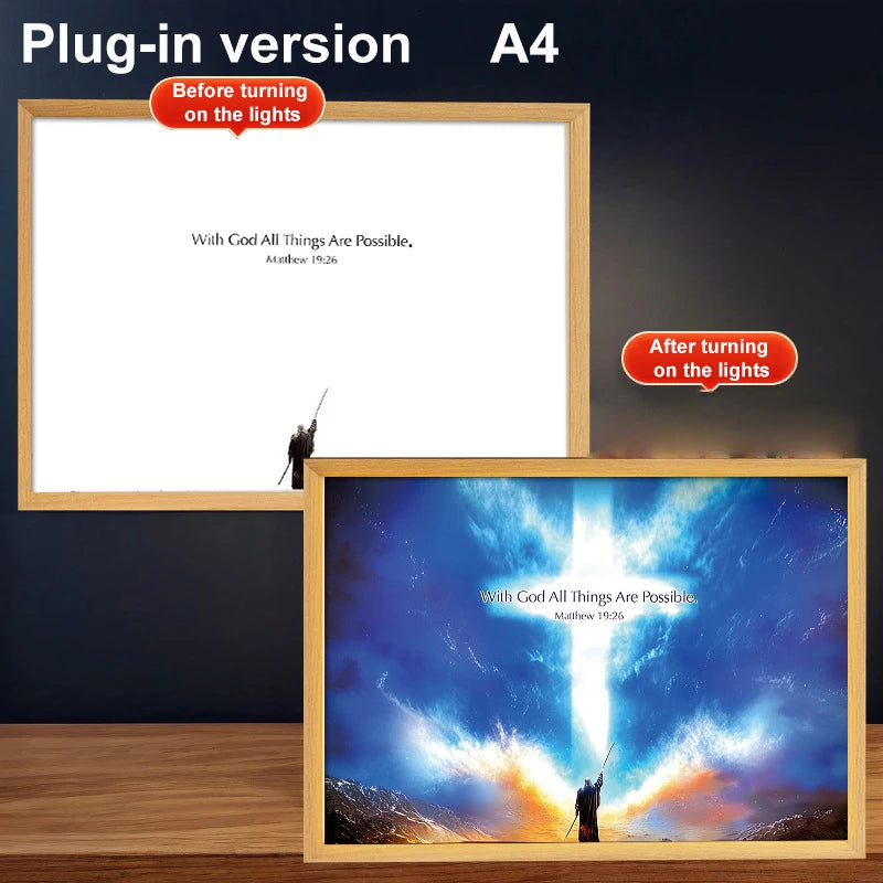 Lumin Works "Jesus – I Am Always With You" 4D LED Wall Art Light - Image 25