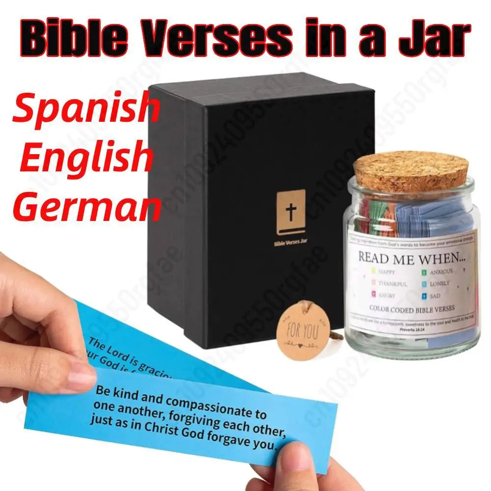 Bible Verse Jar – Spanish & English Scripture Jar for Prayer, Hope & Christian Gifts - Image 2