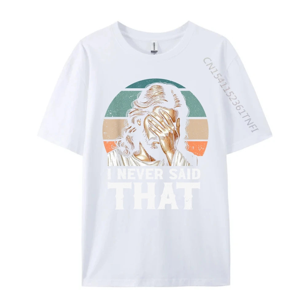 I Never Said That – Jesus Meme Funny Christian T-Shirt for Men - Image 10