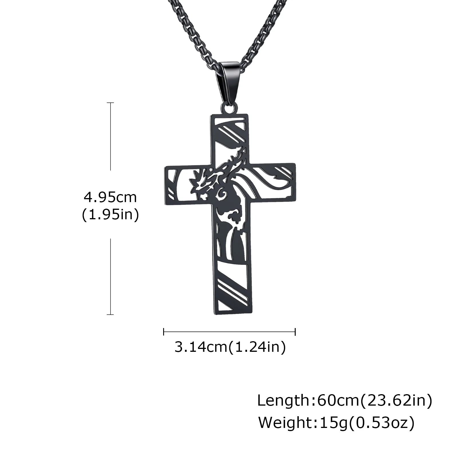 Jesus Cross Necklace for Men & Boys – Hollow Out Jesus Face Stainless Steel Pendant - Image 7