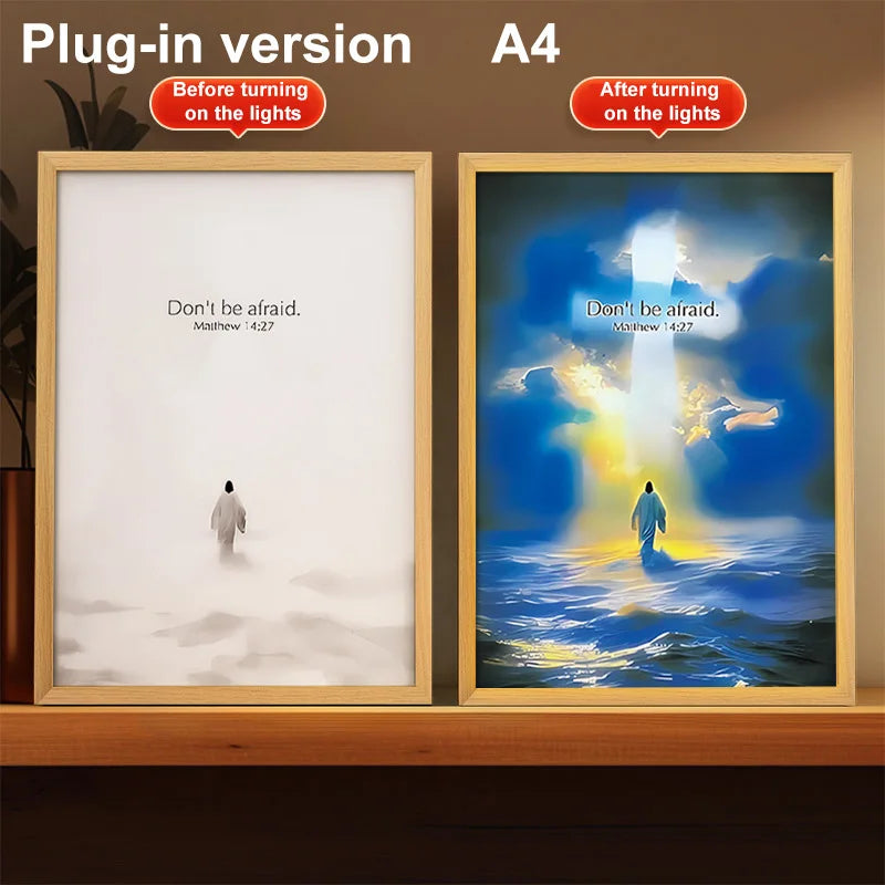 Lumin Works "Jesus – I Am Always With You" 4D LED Wall Art Light - Image 42