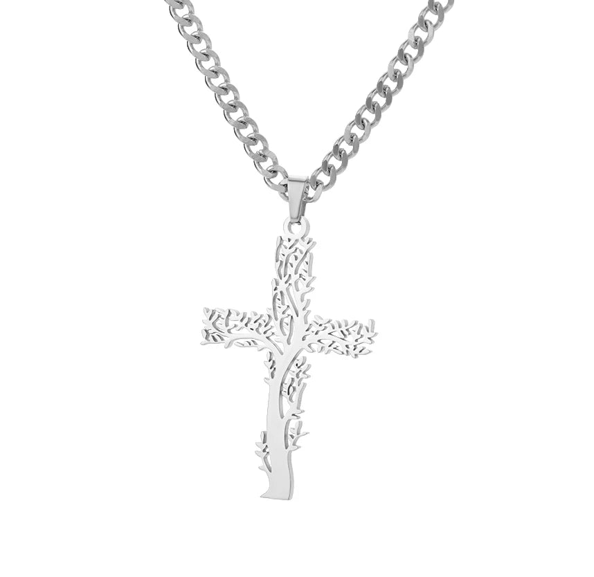 Caravaca Angels Crucifix Necklace – Gold Stainless Steel Jesus Cross for Men & Women - Image 8