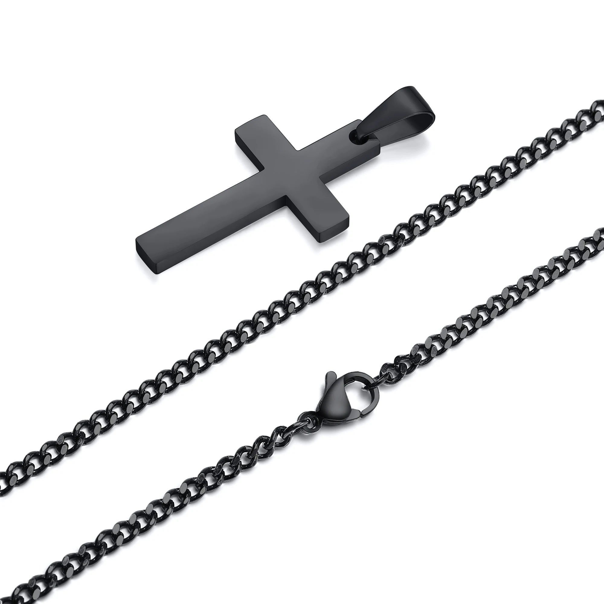 Casual Cross Pendant Necklace – Waterproof Stainless Steel Jewelry for Men & Boys - Image 7