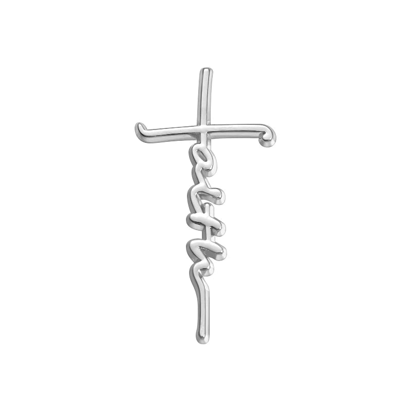 Believers Live Forever Enamel Pin – Heart & Cross Christian Quote Brooch for Backpacks & Clothing - Image 9