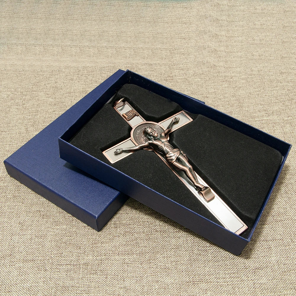 HT New Alloy Gold-Plated INRI Jesus Christ Crucifix - Image 2