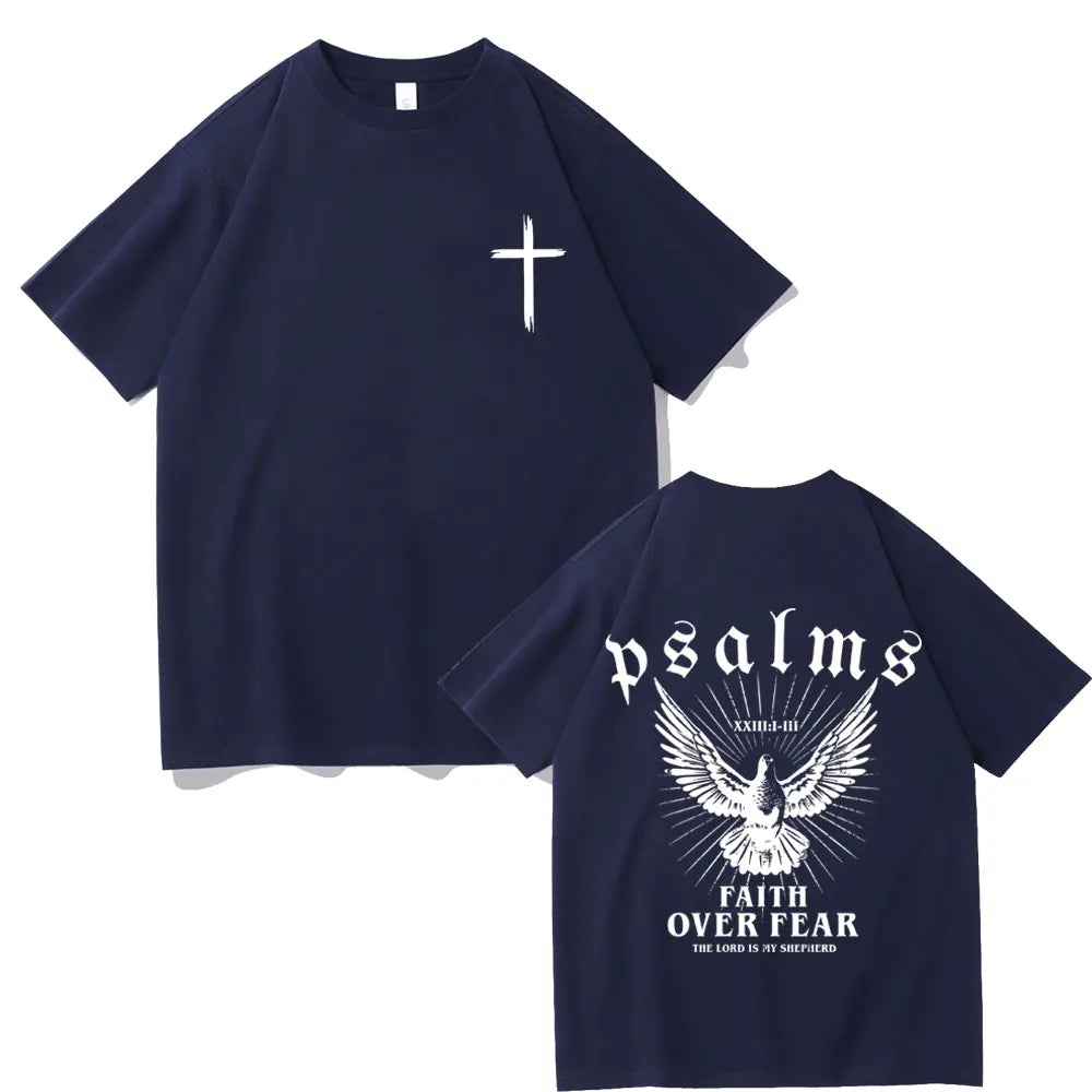 Jesus "Faith Over Fear" Dove T-Shirt – Christian Oversized Tee for Men & Women - Image 5
