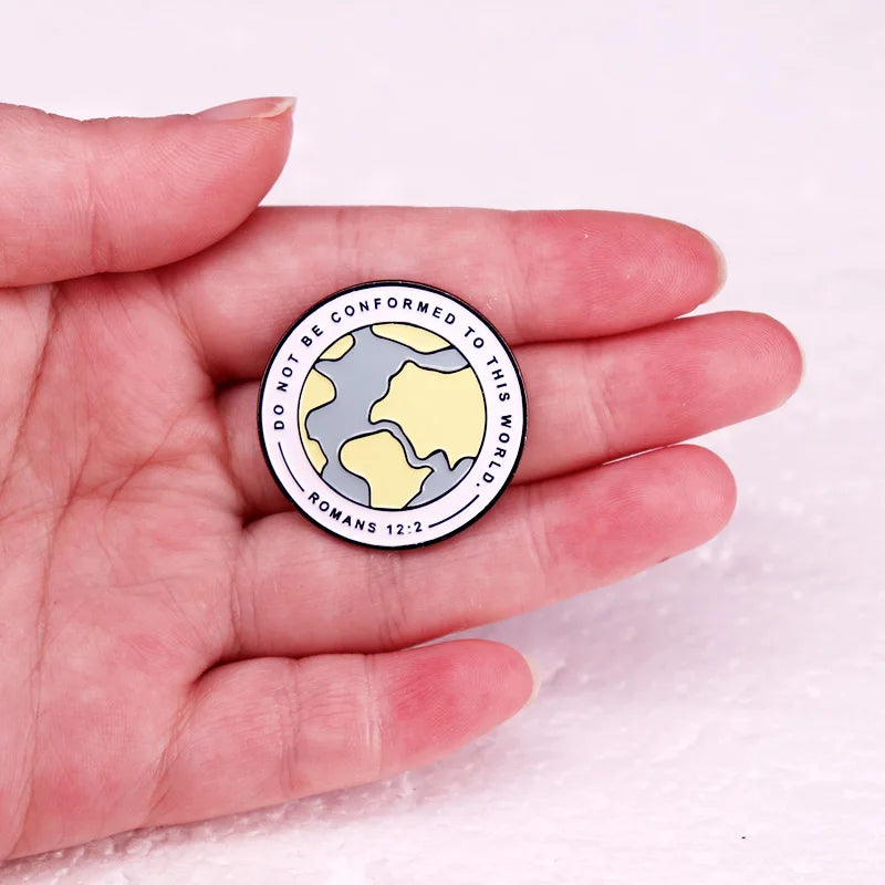 Do Not Be Conformed to This World – Bible Verse Enamel Pin Badge - Image 3