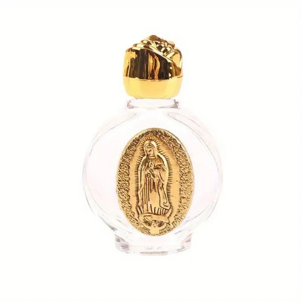 Holy Water Bottle – Jesus & Virgin Mary Religious Cross Sculpture Bottle - Image 5