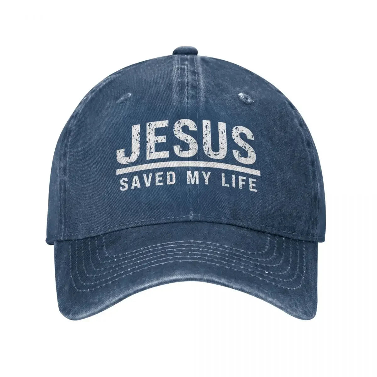 New Casual Washed Cotton Jesus Saved My Life Baseball Cap - Image 10