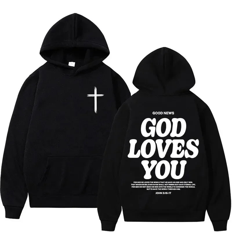 Harajuku Aesthetic Jesus Hoodie – Christian Streetwear with Bible Verse