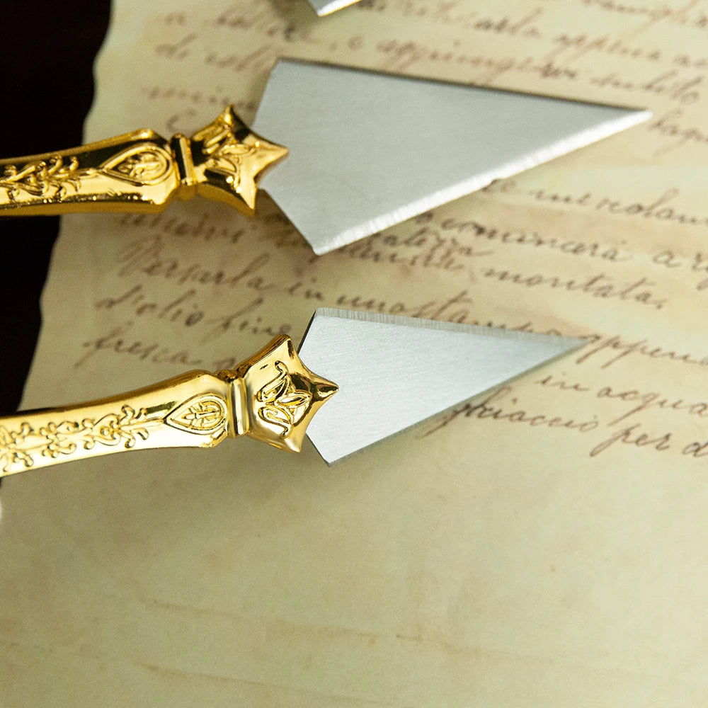 3 Pcs Orthodox Religious Knife Set – Zinc Alloy Handles with Diamond-Inlaid Cross & Stainless Steel Blades - Image 4