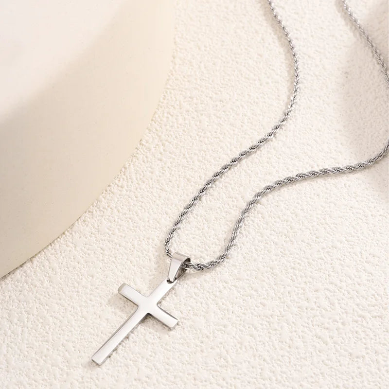 LATS Vintage Stainless Steel Chain Alloy Cross Pendant Necklace – High Quality Wholesale Jewelry - Image 8