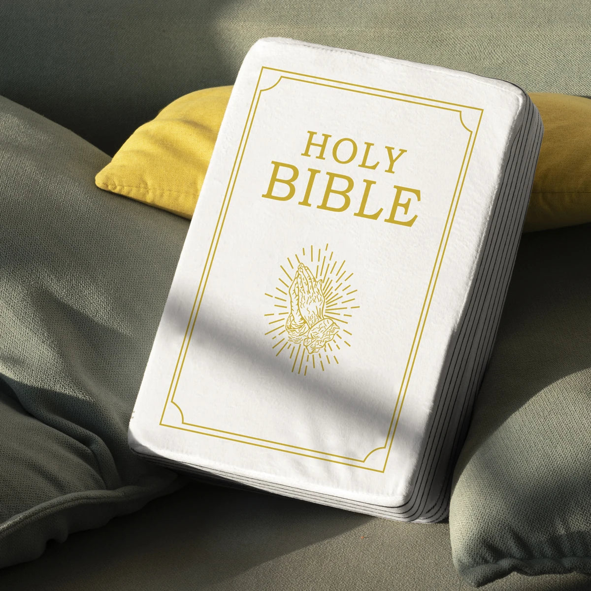 Mark 16 White Bible Memory Foam Pillow – Inspirational Christian Throw Pillow