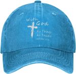 "With God All Things Are Possible" Baseball Cap – Unisex Christian Faith Hat