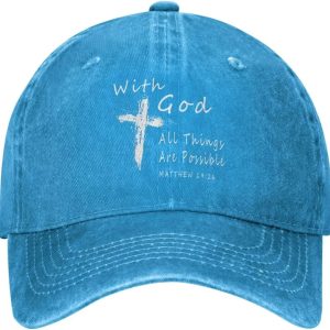 "With God All Things Are Possible" Baseball Cap β Unisex Christian Faith Hat