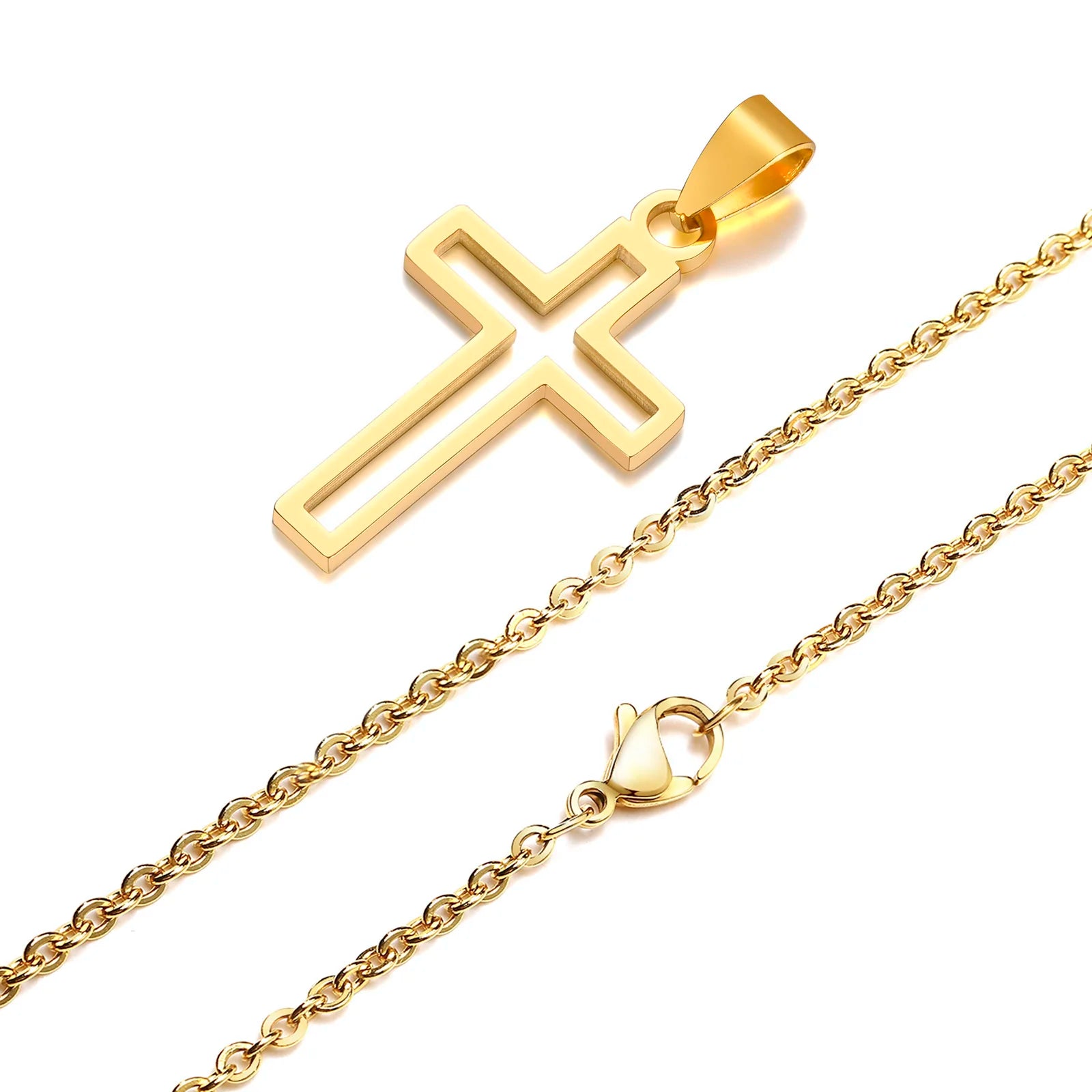 Casual Hollow Cross Necklace for Men & Boys - Image 12