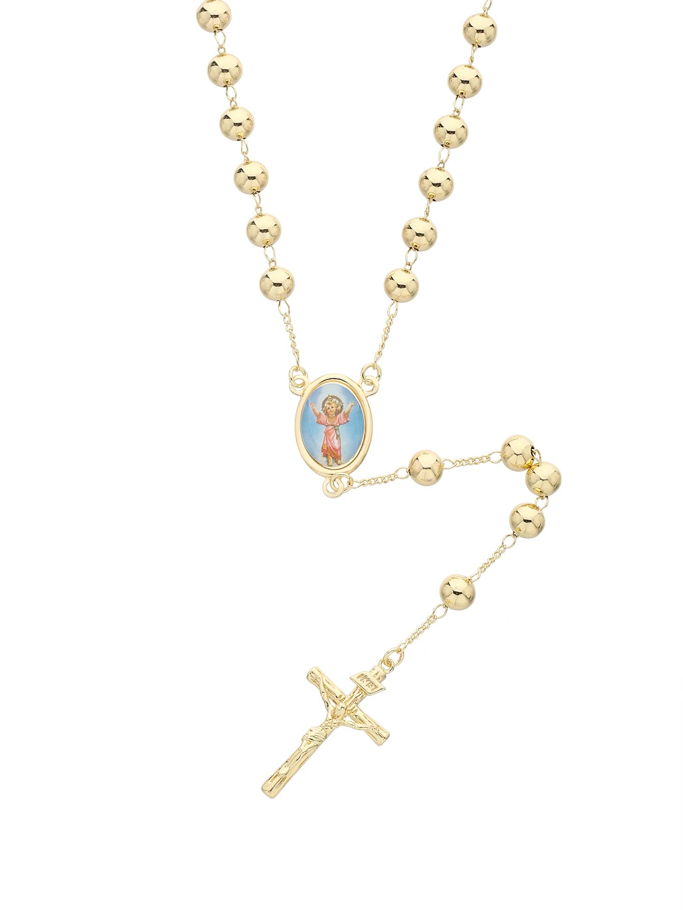 FanSibao Holy Son Jesus Cross Pendant Necklace – 24K Plated Christian Jewelry for Men & Women