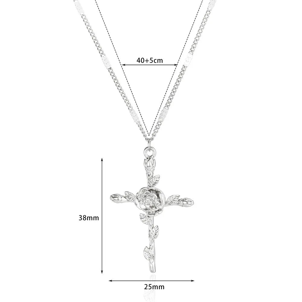 Caravaca Angels Crucifix Necklace – Gold Stainless Steel Jesus Cross for Men & Women - Image 15