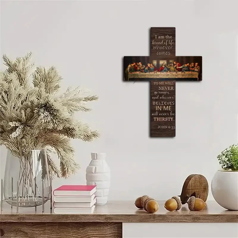 Bread Of Life Last Supper Scene Wooden Sign - Image 5