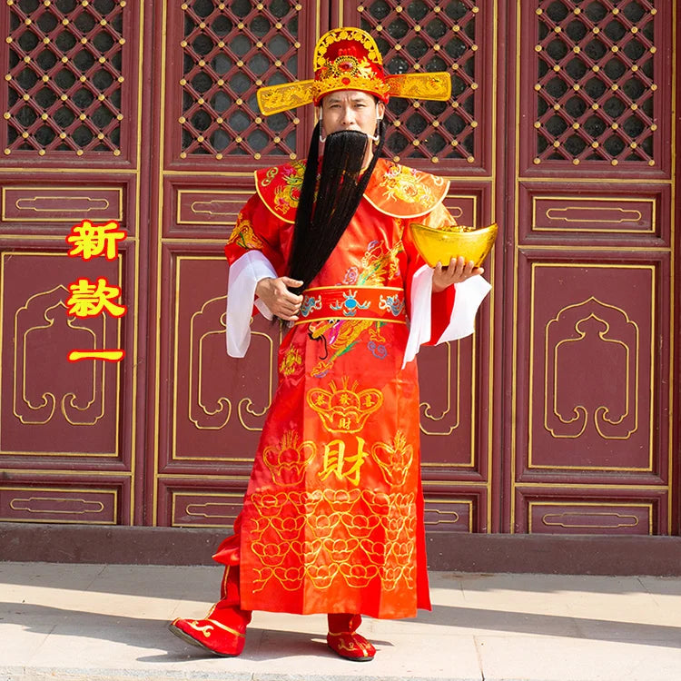 God of Wealth Cosplay Costume – Full Set with Hat for Men & Women - Image 9