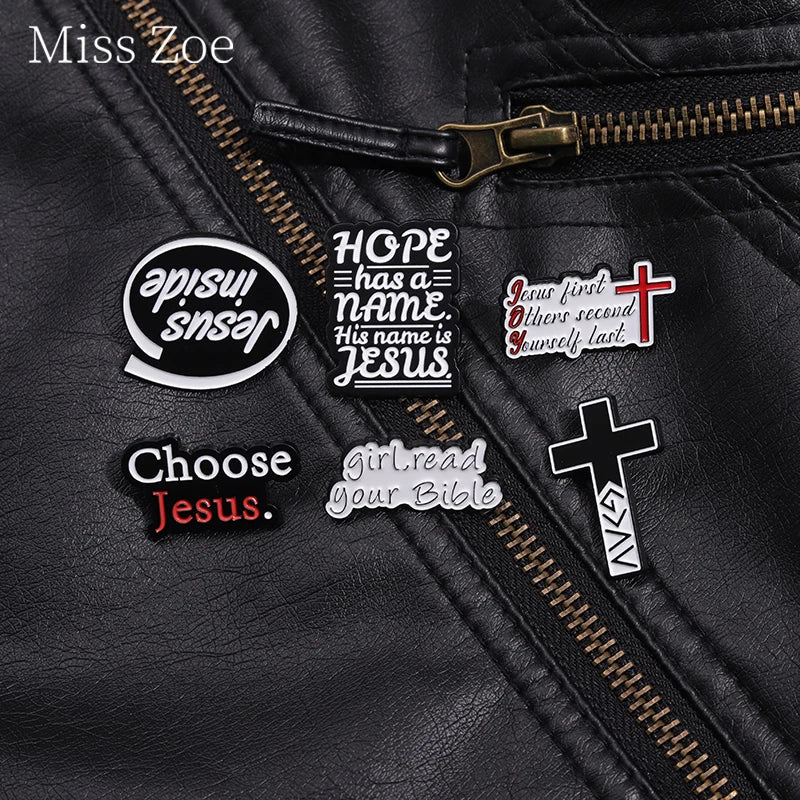 "Girl, Read Your Bible – Jesus Inside" Enamel Pin – Custom Christian Faith Brooch for Women