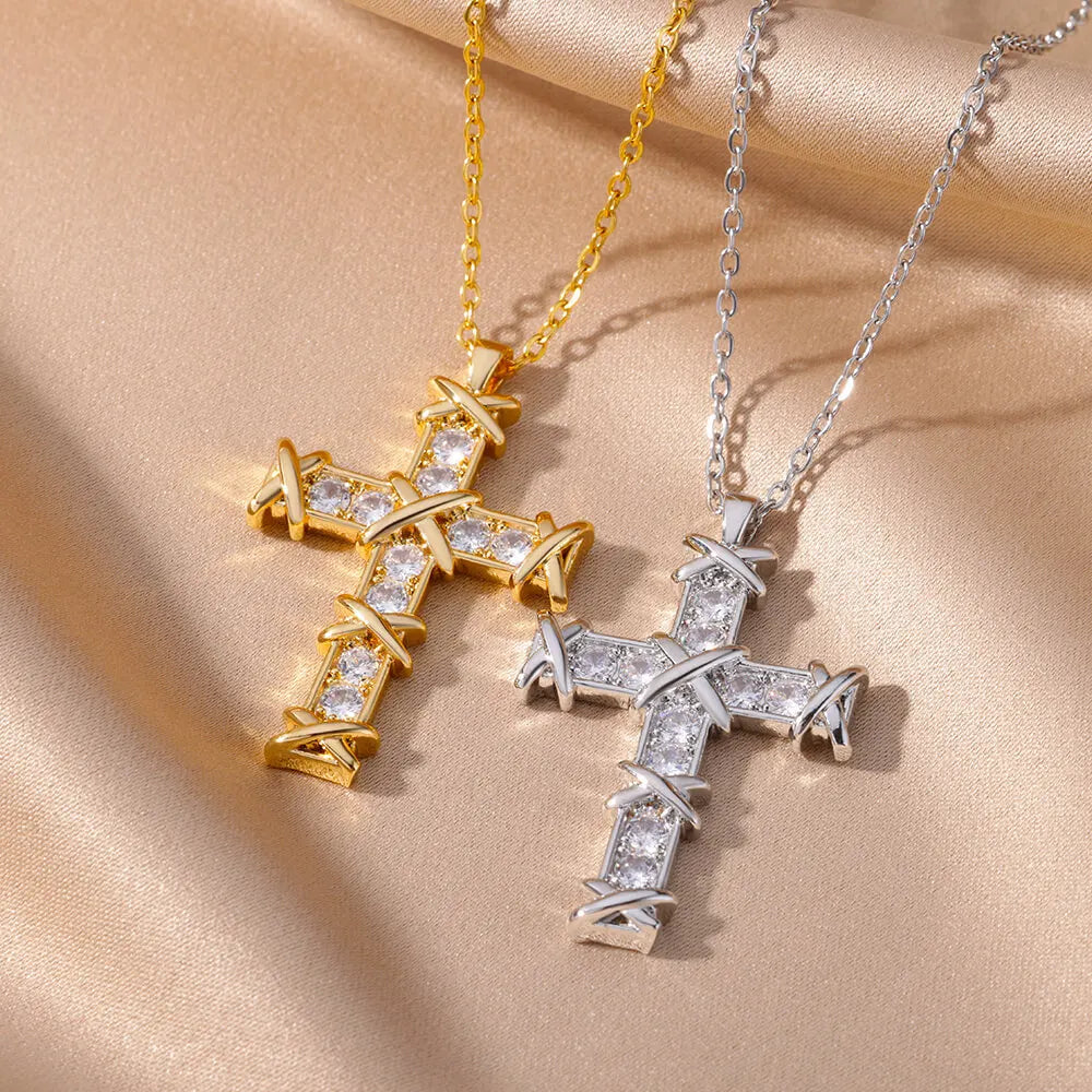 Cross Zircon Necklace
